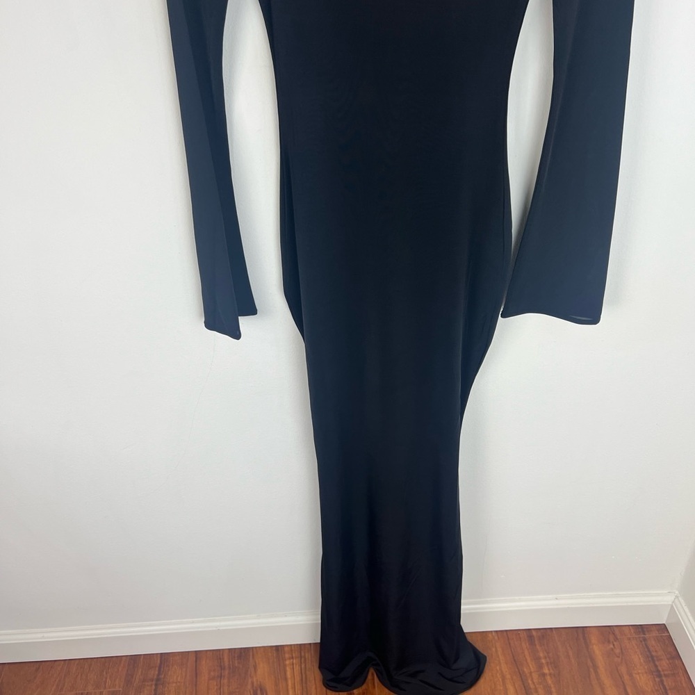 MESHKI - Millicent Long Sleeve Black Bodycon Maxi Dress Size XXS - Picture 10 of 15